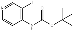 (3-ヨードピリジン-4-イル)カルバミン酸TERT-ブチルエステル 化学構造式