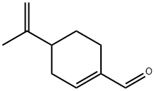 (4R)-4α-イソプロペニル-1-シクロヘキセン-1-カルボアルデヒド 化学構造式