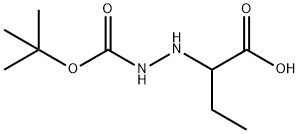 Hydrazinecarboxylic acid, 2-(1-carboxypropyl)-, 1-(1,1-dimethylethyl) ester Structure