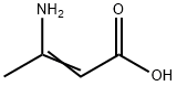 3-アミノ-2-ブテン酸 化学構造式