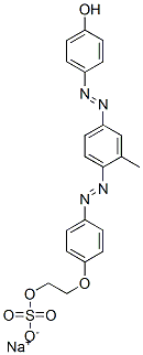 sodium 2-[p-[[4-[(p-hydroxyphenyl)azo]-o-tolyl]azo]phenoxy]ethyl sulphate,21116-11-0,结构式