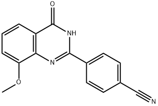 Benzonitrile,  4-(1,4-dihydro-8-methoxy-4-oxo-2-quinazolinyl)-  (9CI) 结构式