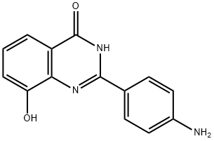4(1H)-Quinazolinone,  2-(4-aminophenyl)-8-hydroxy-  (9CI) 化学構造式
