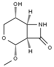 3-Oxa-7-azabicyclo[4.2.0]octan-8-one,5-hydroxy-2-methoxy-,(1R,2R,5R,6S)-(9CI) Structure