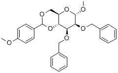 Methyl-4,6-di-O-(4-methoxybenzylidene)-2,3-di-O-benzyl-α-D-mannopyranoside 结构式