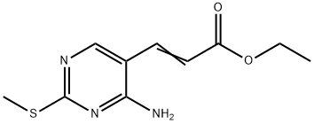3-(4-氨基-2-(甲硫基)嘧啶-5-基)丙烯酸乙酯,211244-80-3,结构式