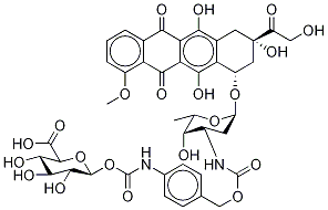 3-N-Carboxylic Acid 1-β-D-Glucuronide-[4-(Methyl)phenyl]carbaMate Ester Doxorubicin Structure