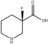 3-Piperidinecarboxylicacid,3-fluoro-,(3R)-(9CI) 结构式