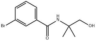 3-broMo-N-(1-hydroxy-2-Methylpropan-2-yl)benzaMide 结构式