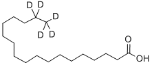 オクタデカン酸‐17,17,18,18,18‐D5 化学構造式