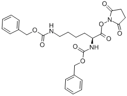2,5-二氧代-1-吡咯烷基N2,N6-二[(苄氧基)羰基]-L-赖氨酸酯,2116-83-8,结构式