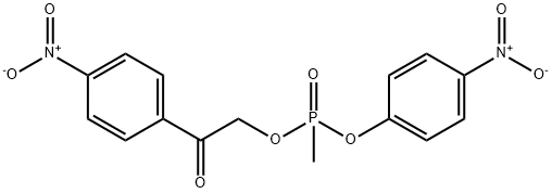 Methylphosphonic acid 4-nitrophenyl 2-(4-nitrophenyl)-2-oxoethyl ester Struktur
