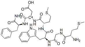 (3S)-3-[[(2S)-2-[[(2S)-2-[[2-[[(2S)-2-amino-4-methylsulfanyl-butanoyl] amino]acetyl]amino]-3-(1H-indol-3-yl)propanoyl]amino]-4-methylsulfanyl -butanoyl]amino]-3-[[(1S)-1-carbamoyl-2-phenyl-ethyl]carbamoyl]propano ic acid 化学構造式