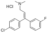 1-(p-Chlorophenyl)-1-(m-fluorophenyl)-3-dimethylaminoprop-1-ene hydroc hloride Struktur