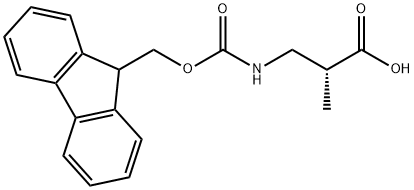 (R)-3-(FMOC-AMINO)-2-METHYLPROPIONIC ACI 化学構造式