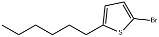 2-ブロモ-5-ヘキシルチオフェン 化学構造式