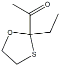 Ethanone, 1-(2-ethyl-1,3-oxathiolan-2-yl)- (9CI) Structure