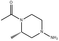 1-Piperazinamine, 4-acetyl-3-methyl-, (3S)- (9CI) Structure