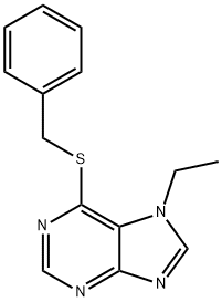 6-benzylsulfanyl-7-ethyl-purine Struktur