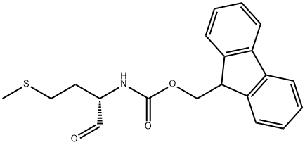 9H-Fluoren-9-ylmethylN-[(2S)-4-(methylsulfanyl)-1-oxobutan-2-yl]carbamate Structure