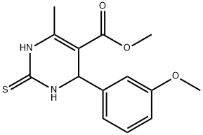 methyl 4-(3-methoxyphenyl)-6-methyl-2-thioxo-1,2,3,4-tetrahydro-5-pyrimidinecarboxylate Structure