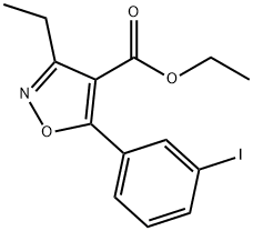 4-Isoxazolecarboxylicacid,3-ethyl-5-(3-iodophenyl)-,ethylester(9CI) Struktur