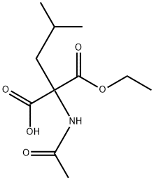 Propanedioic  acid,  (acetylamino)(2-methylpropyl)-,  monoethyl  ester  (9CI),212061-74-0,结构式
