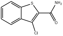3-クロロベンゾ[B]チオフェン-2-カルボオキサミド 化学構造式