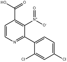 2-(2,4-Dichlorophenyl)-3-nitro-4-pyridinecarboxylicacid,212139-07-6,结构式