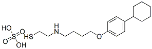 2-[4-(p-Cyclohexylphenoxy)butyl]aminoethanethiol sulfate Structure