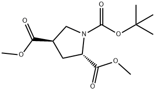 (2S,4R)-1-tert-butyl 2,4-diMethylpyrrolidine-1,2,4-tricarboxylate Structure