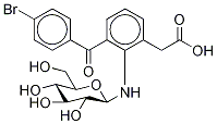 2-(3-(4-溴苯甲酰基)-2-(((2R,3R,4S,5S,6R)-3,4,5-三羟基-6-(羟甲基)四氢-2H-吡喃-2-基)氨基)苯基)乙酸 结构式