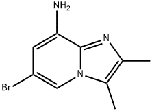 6-溴-2,3-二甲基咪唑并[1,2-A]吡啶-8-基胺, 212268-15-0, 结构式