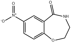 7-Nitro-3,4-dihydro-1,4-benzoxazepin-5(2H)-one 化学構造式