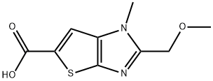 1H-Thieno[2,3-d]imidazole-5-carboxylic  acid,  2-(methoxymethyl)-1-methyl- 结构式