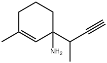 2-Cyclohexen-1-amine,  3-methyl-1-(1-methyl-2-propynyl)-  (9CI) Structure