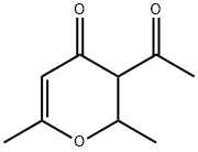 4H-Pyran-4-one, 3-acetyl-2,3-dihydro-2,6-dimethyl- (9CI) Structure