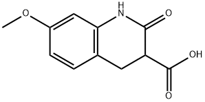 7-METHOXY-2-OXO-1,2,3,4-TETRAHYDROQUINOLINE-3-CARBOXYLIC ACID 结构式