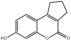 7-Hydroxy-2,3-dihydro-1H-cyclopenta[c]chromen-4-one 化学構造式