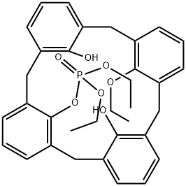 25-ETHOXY-27-DIETHOXYPHOSPHORYLOXYCALIX[4!ARENE Struktur