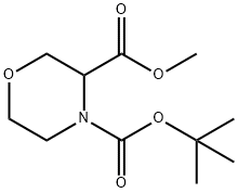 4-叔丁氧羰基-3-吗啉甲酸甲酯,212650-45-8,结构式