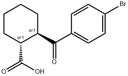 TRANS-2-(4-BROMOBENZOYL)-1-CYCLOHEXANE-CARBOXYLIC ACID 结构式