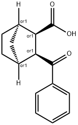 (1β,4β)-3α-ベンゾイルビシクロ[2.2.1]ヘプタン-2α-カルボン酸 化学構造式