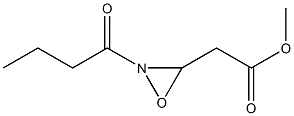 3-Oxaziridineacetic  acid,  2-(1-oxobutyl)-,  methyl  ester 结构式
