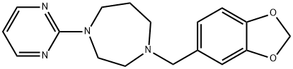 2-(Hexahydro-4-piperonyl-1H-1,4-diazepin-1-yl)pyrimidine 结构式