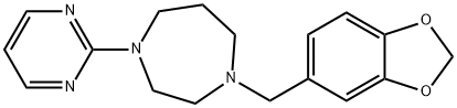 2-(Hexahydro-4-piperonyl-1H-1,4-diazepin-1-yl)pyrimidine Struktur