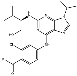 (2R)-2-[[6-[(3-CHLORO-4-CARBOXYPHENYL)AMINO]-9-(1-METHYLETHYL)-9H-PURIN-2-YL]AMINO]-3-METHYL-1-BUTANOL