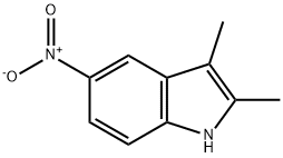 2,3-ジメチル-5-ニトロ-1H-インドール 化学構造式