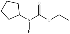 Cyclopentanecarbamic acid, N-fluoro-, ethyl ester (8CI) 结构式