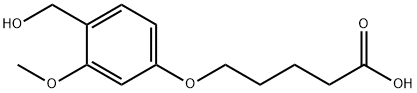 5-(4-羟甲基-3-甲氧基苯氧基)戊酸 结构式